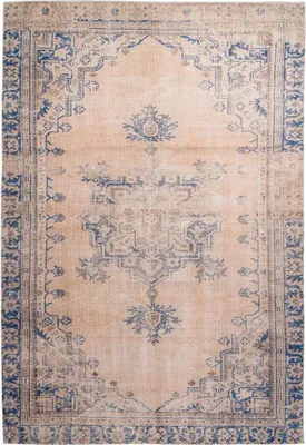 Produktbild von Qiyano Teppich orientalisch antik Vintage Ornamente Barock flach gewebt blau, 200 x 290 cm