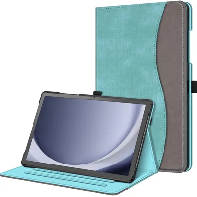 Produktbild von Fintie Hülle für Samsung Galaxy Tab A11+ Plus 11" 2025 / Tab A9+ Plus 11 Zoll 2023 Tablet, Multi-Winkel Folio Schutzhülle Dokumentenfach, Jeansoptik Türkis