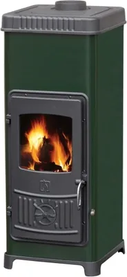 Produktbild von Kaminofen Plamen Dora 10N mit Herdplatte, grün - 7,2kW