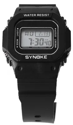 Zdjęcie produktu dla Inteligentny zegarek sportowy dla mężczyzn i kobiet, z podświetleniem LED, wyświetlaczem 12/24 godziny, wodoodporny, idealny do biegania i wędrówek, kolor czarny