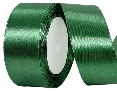 Satinband, 22 m, dunkelgrün, 40 mm, doppelseitig, Polyester