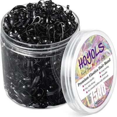 Image de Elastiques noirs pour cheveux Pack de 1500 pour filles enfants