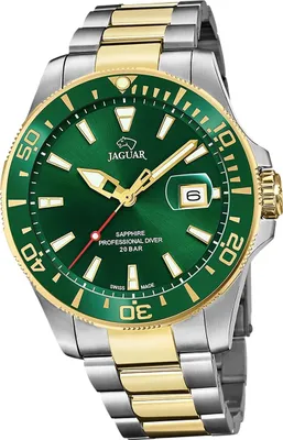 Zdjęcie produktu dla Jaguar zegarek męski ze stali szlachetnej analogowy srebrno-złoty Pro Diver D2UJ863/B