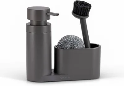 Produktbild von Spülbecken Organizer mit Seifenspender, Edelstahlbürste, 200 ml, für die Küche