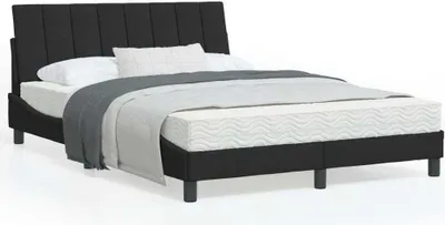 Produktbild von CLORIS Bettgestell mit LED-Leuchten Schwarz 140x200 cm Samt 3213783
