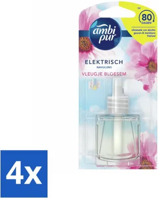 Obrázek produktu pro Ambi Pur – Elektrický osvěžovač vzduchu – Náplň – Blossom & Breeze – Výhodný balení – 4 kusy