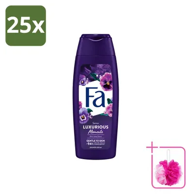 Immagine prodotto di 25 x Crema doccia "Luxurious Moments" - Rosa e Violetta - 250 ml - Confezione risparmio - 25 pezzi