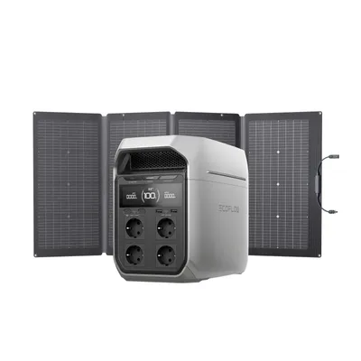 Produktbild von ECOFLOW DELTA 3 Plus Tragbare Powerstation 1 024 Wh mit 220 W Solarpanel, 1 000 W Solareingang, LiFePO4 Batterie, Solargenerator für Notstrom, Camping