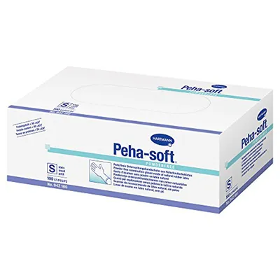 A box of Hartmann Peha-soft powderfree gloves.