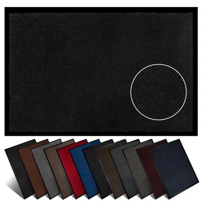 Produktbild von Furni24 Schmutzfangmatte Fußmatte 60 x 90 cm Anthrazit – Rutschfeste & Waschbare Türmatte für Innen & Außen