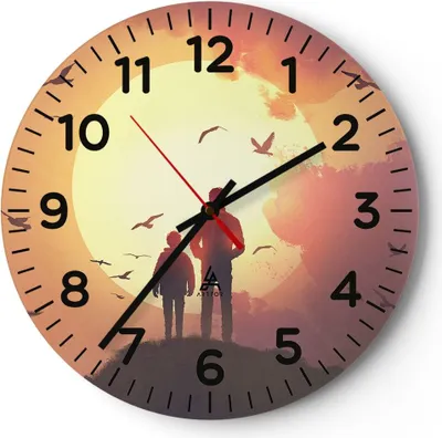 Produktbild von Wanduhr - Rund - Glasuhr - Erde Planet - 40x40cm - Schleichendes Uhrwerk - Lautlos - zum Aufhängen bereit - Dekoration Modern - Wanddekoration aus Glas - C4AR40x40-3980