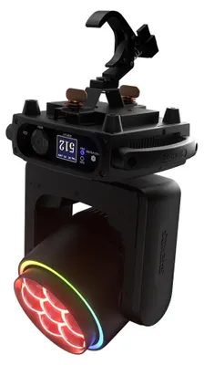 Image de Projecteur LED mobile 7x40 W - Projecteur à faisceau, éclairage et zoom - RGBW/RGBL - DMX512 - Angle de diffusion de 5,8 à 27,4° - Lot de 2 - Prise européenne