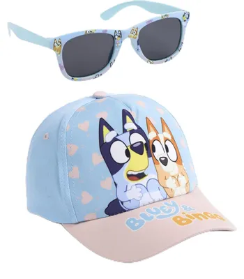 Obrázek produktu pro Čepice a brýle pro děti unisex, modré, s motivem Bluey, originální design