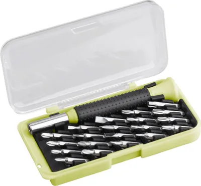 Produktbild von EXTOL CRAFT 919601 Uhrenschraubendreher mit Minispitzen, Satz à 21 Stück, CrV
