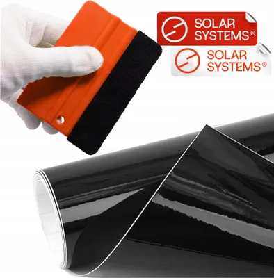 Produktbild von SOLAR SYSTEMS | Autofolie - Schwarz Glänzend 152x250 cm - Selbstklebend - Hochwertig und Wetterfest