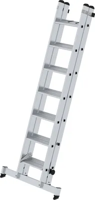 Produktbild von MUNK Stufen-Schiebeleiter mit nivello-Traverse 2-teilig 2x7 Stufen