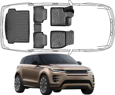 Produktbild von 3D Fußmatten & Kofferraumwanne Auto Set Kompatibel mit Range Rover Evoque 2.Gen ab 2019