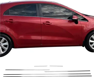Produktbild von Fensterleisten Zierleisten für Kia Rio 3 2011-2017 Edelstahl Chrom 6tlg