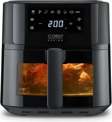 Produktbild von Caso 3185 AirFry 6.0 (6 l Fassungsvermögen, 1700 W Leistung, Timer, 8 Automatikprogramme, Sensor-Touch, Sichtfenster)