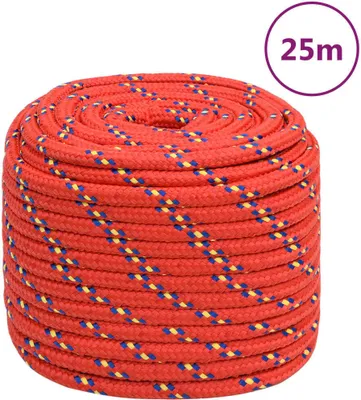 Productafbeelding van Boottouw 18 mm 25 m polypropyleen rood