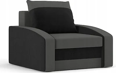 Produktbild von Sessel HEWLET Seßel - Farben zur Auswahl - klassische Sessel für Wohnzimmer, minimalistisches Design STOFF MIKRO 27 + MIKRO 15 Grau&Schwarz