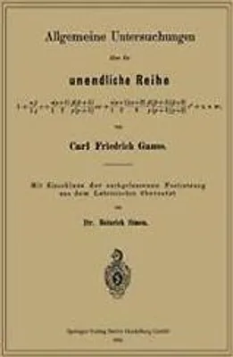 Obrázek produktu pro Allgemeine Untersuchungen über die unendliche Reihe