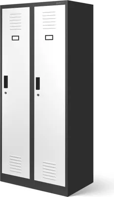 Immagine prodotto di Armadio Armadio spogliatoio Armadio in metallo bianco antracite 180x80x50