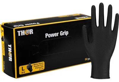 Produktbild von Thor Power Grip, Schwarz, Gr. L | Packung (50 Stück)