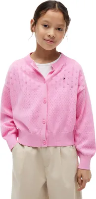 Produktbild von Tommy Hilfiger 8721386285004, Kind, Weiblich, Cardigan, Pink, Rundhals, Langärmlig