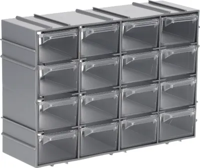 Produktbild von Sortimentskasten erweiterbar 16 Fach Sortierkasten Schubladen Organizer Kleinteilemagazin Sortimentsboxen