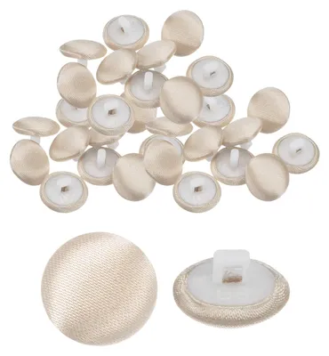Productafbeelding van Satijnknopen - 30 stuks met een diameter van 12,5 mm - Voor het aanbreien aan kleding en handwerk - Lichtroze