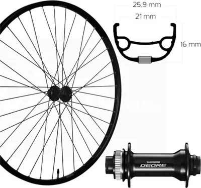 Produktbild von Roland Vorderrad 27,5" Disc Centerlock schwarz SE RIVAL 21 Aluminium HB-M6010...