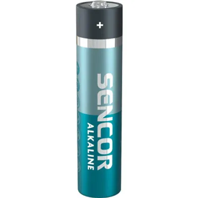 Obrázek produktu pro Jednorázová alkalická baterie, knoflíková, AAA, 1,5 V, Sencor, blistr, 6 balení