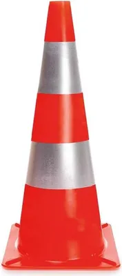 Immagine prodotto di Cono Riflettente Rosso/Argento - 50 Cm