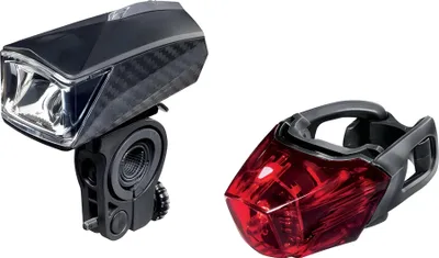 Image de HAMA Kit éclairage avant et arrière LED IPX4, piles incluses KIT ÉCLAIRAGE VÉLO PROFI 178105