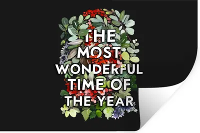 Produktbild von MuchoWow® Wandtattoo Wandsticker Wandaufkleber Pflanzen - Blumen - Zitate - Weihnachten 90x60 cm Selbstklebend und Repositionierbar - Aufkleber