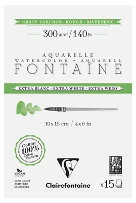 Obrázok produktu pre Clairefontaine 976077C, Umelecký papier, 300 g/m², 15 listy