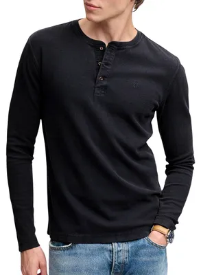 Produktbild von Superdry Waffle Henley LS Shirt Herren