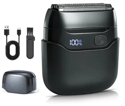 Produktbild von Elektrischer Rasierer Herren 3 Schwimmköpfe IP67 Wasserdicht Kabellos