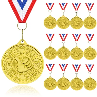Produktbild von Solidchoice – 12 Medaillen für Wettkämpfe mit Band – Gold, Silber, Bronze für Kinder und Erwachsene