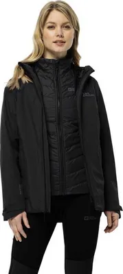 Produktbild von Jack Wolfskin Glaabach 3in1 Jacke Schwarz 2XL Frau Schwarz 2XL
