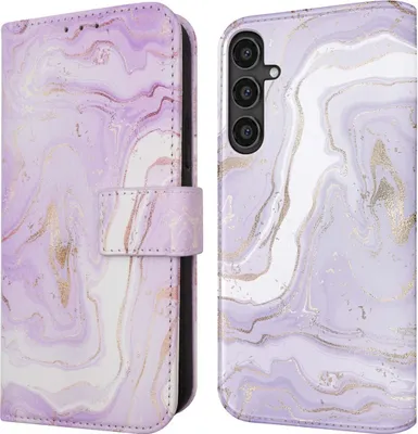 Produktbild von imoshion Design Klapphülle Samsung Galaxy S23 FE - Purple Marble