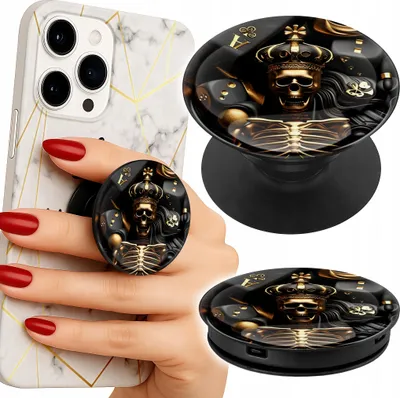 Produktbild von Handyhalter Popsocket Fingerhalter / Stander - KRÓL POKER KOŚCI AS WZORY