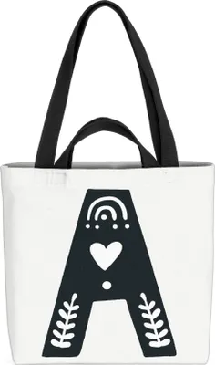 Produktbild von VOID A Buchstaben Natur Grafik Tasche 33x33x14cm,15l Einkaufs-Beutel Shopper Einkaufs-Tasche Bag