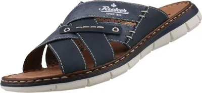 Produktbild von Rieker Herren Sandale Pantolette mit Lederdecksohle 25199, Größe:43 EU, Farbe:Blau