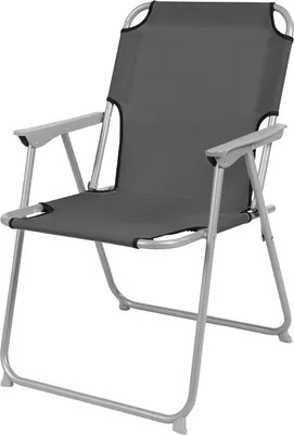 Campingstuhl Stoff Oxfort Metall Anthrazit