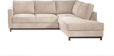 Produktbild von Best Mobilier Jake, Ecksofa, Beige, 5 Sitz(e), Jake, Samt, Holz