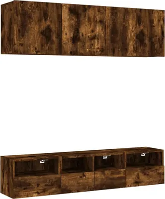 Produktbild von vidaXL 5-tlg. Wohnwand Räuchereiche Holzwerkstoff