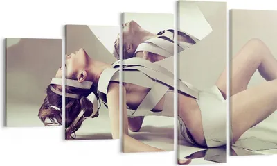 Produktbild von Bild auf Leinwand - Leinwandbild - Weiblich modell posieren beine - 100x60cm - Wand Bild - Wanddeko - Leinwanddruck - Bilder - Kunstdruck - Wanddekoration - Leinwand bilder - Wandkunst - EG100x60-2611