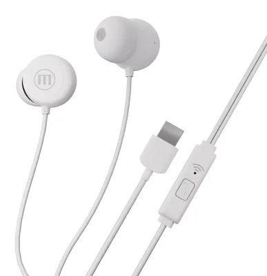 Immagine prodotto di Auricolari con cavo Maxell - bianchi - USB-C (INBAX) [52050]